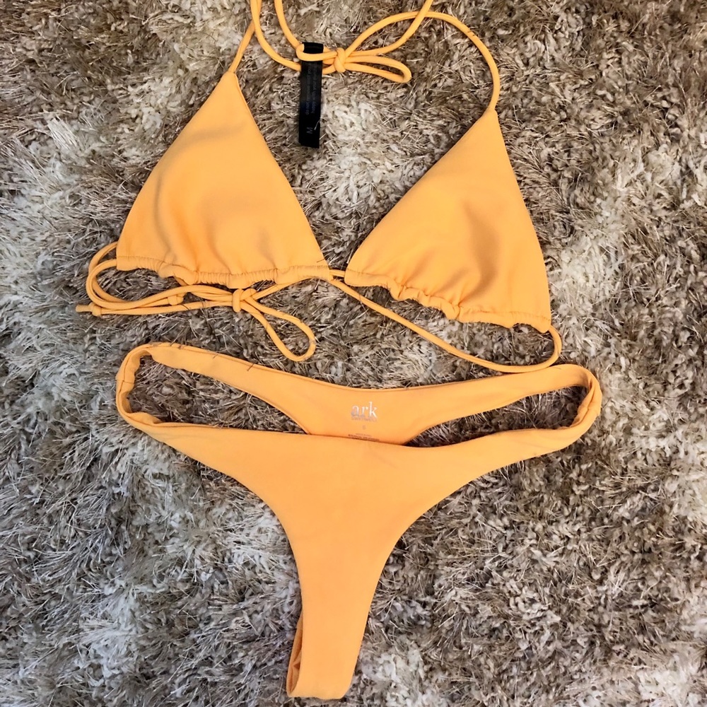 Ark Swimwear Bikini Yellow Triangle Top Medium